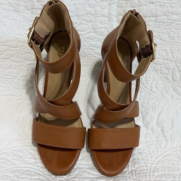 Kenneth Cole “Hit It” Brown Ankle Strappy Stack Block Heel Sandal, Size 6.5 - Picture 8 of 9
